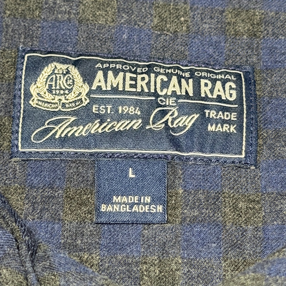 American Rag Gray Patterned Button-Down Shirt - Picture 2 of 4